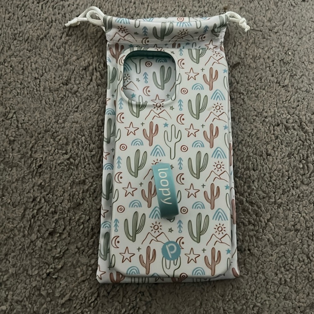 Loopy Case Green and White Phone Case